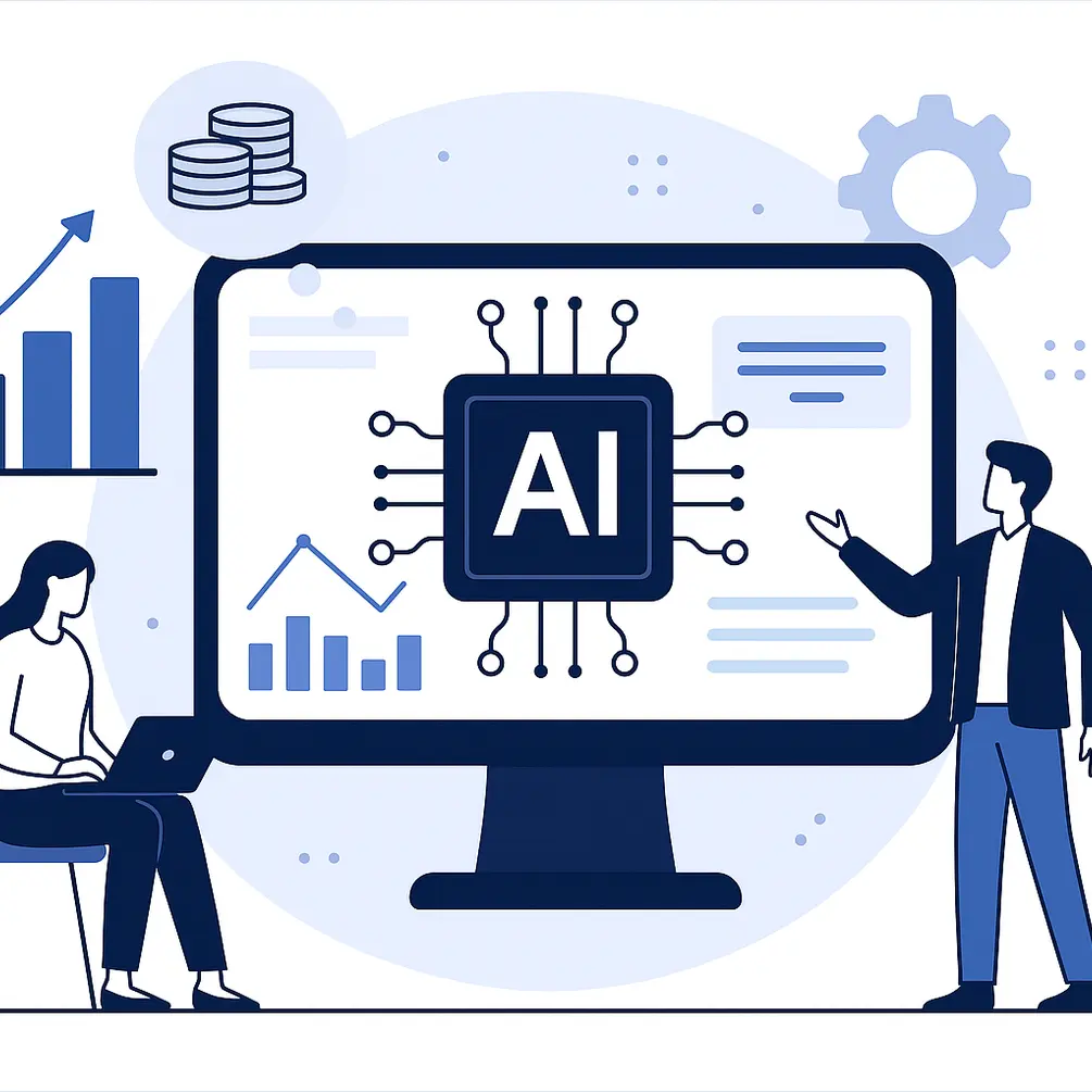 Cover image to blog post about implementing AI in business responsibly