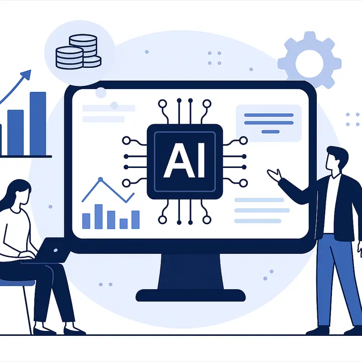 Cover image to blog post about implementing AI in business responsibly